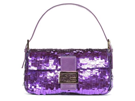 purple sequin fendi baguette|fendi sequin baguette sale.